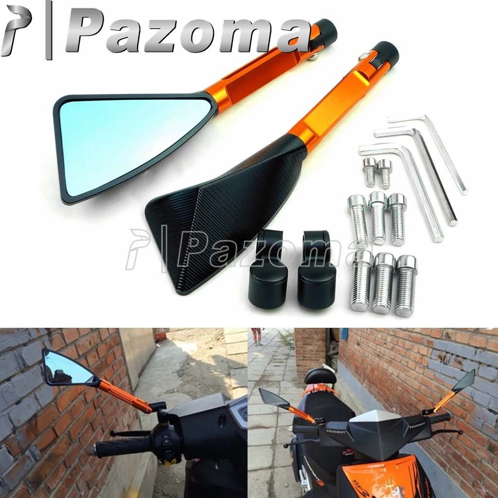 Unviersal 6Mm 8Mm 10Mm Specchietto Retrovisore Moto Tomok Specchietti Laterali Per Honda Suzuki Yamaha Kawasaki Scooter Cruise Street Dirt Bikes