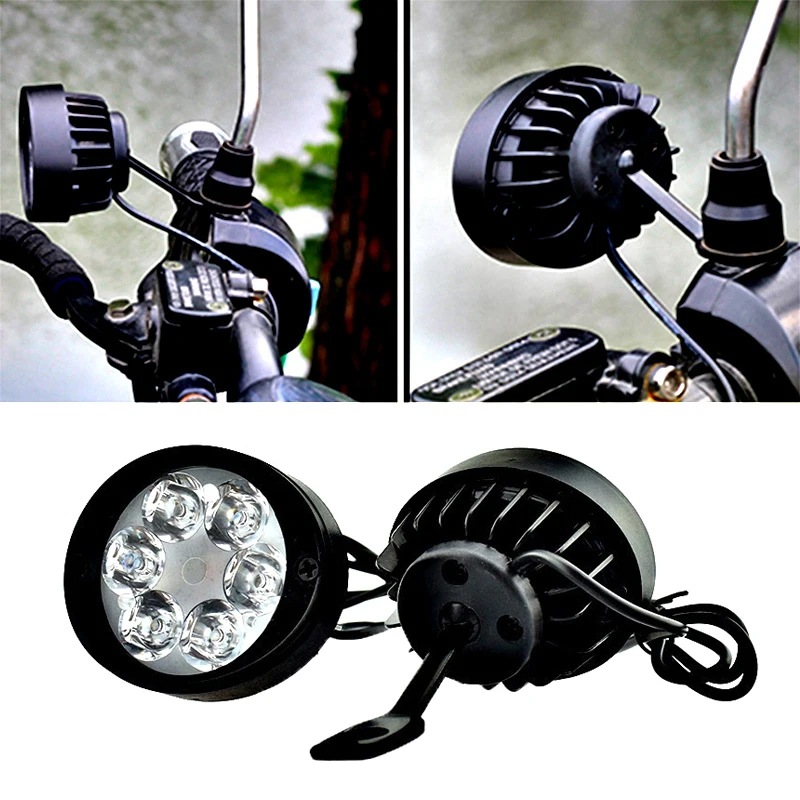 2Pcs Moto Scooter Faro Fendinebbia Luci Di Guida Lampada Anteriore Per Moto Led Kick Scooter Paramotor Yamaha R3