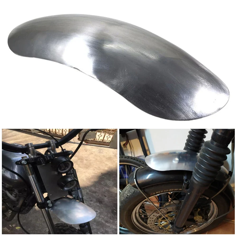 Parafango Anteriore Corto In Metallo Non Verniciato Argento Universale Per Scooter Parafango Anteriore Per Ktm Honda Yamaha Benelli Victory