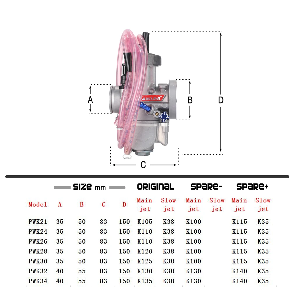 Carburatore Pwk Per Mikuni Maikuni Per Yamaha Atv Quad Scooter Dirt Bike Mx Moto Parti Carburador Universali Con Getto Di Potenza