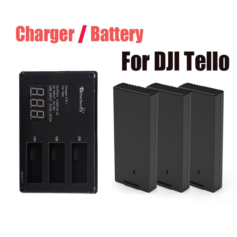 Batteria Originale Dji Tello/Caricabatteria Drone Tello Ricarica Per Accessori Batteria Di Volo Dji Hub Tello