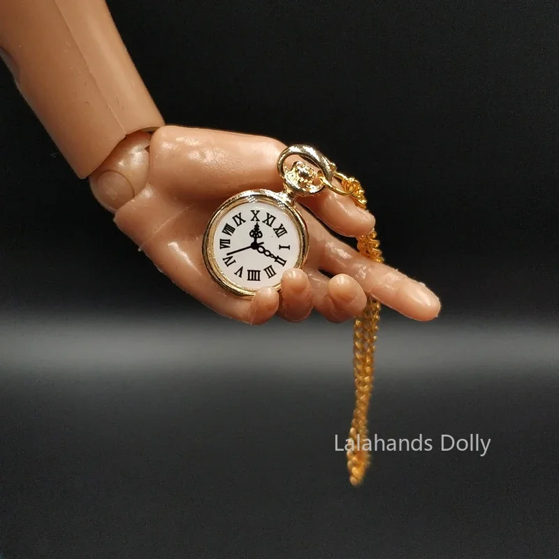 Doll House Mini Vintage Pocket Watch For 1/6,1/12 Bjd Doll Decoration Accessories Children'S Gift
