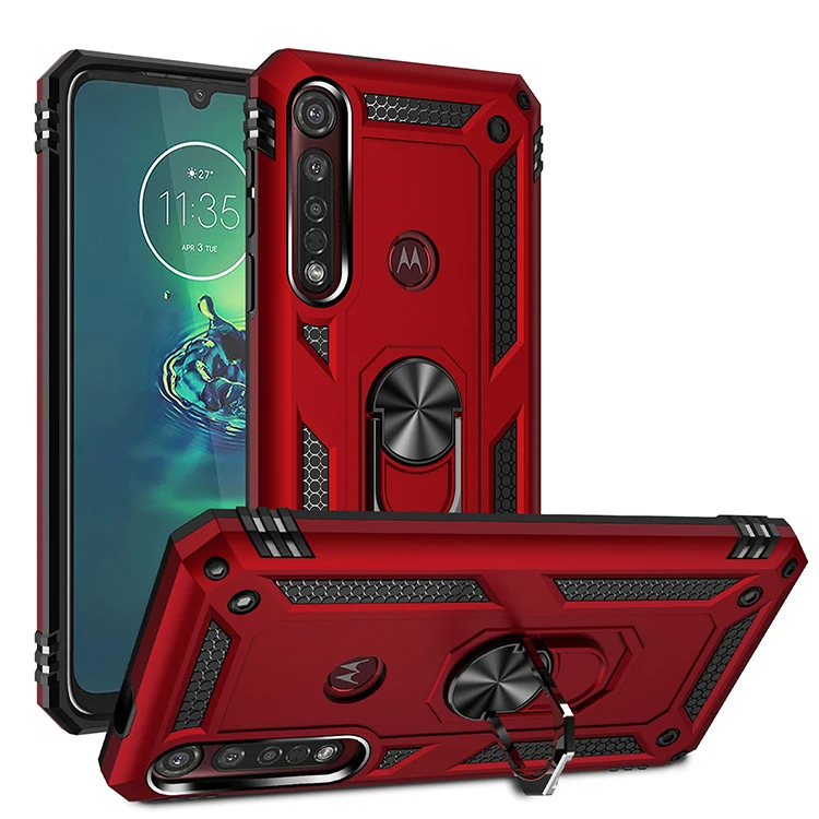 Per Motorola Moto G8 G7 Plus G6 G7 Play Case Con Supporto Ring Armor Cover Posteriore Per Moto One Macro Action Zoom E5 E6Plus P40 Power