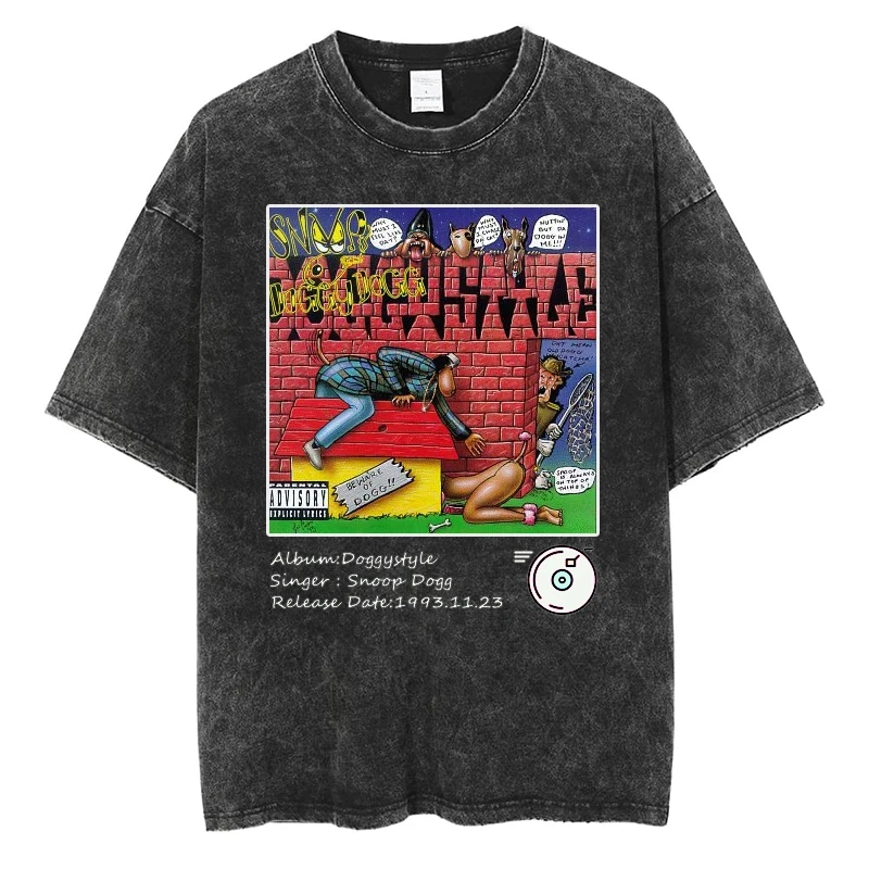 Maglietta Hip Hop High Street Snoop Dogg Doggystyle Album Musicale Copertina Maglietta Grafica Maglietta Manica Corta In Cotone Di Qualità Abbigliamen