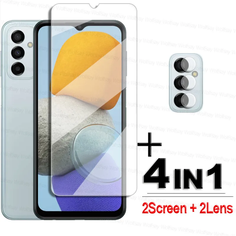Per Samsung Galaxy M23 Vetro Samsung M23 Vetro Temperato 9H Pellicola Protettiva Per Colla Trasparente Per Samsung M23 Pellicola Per Lenti Da 6.6 Poll