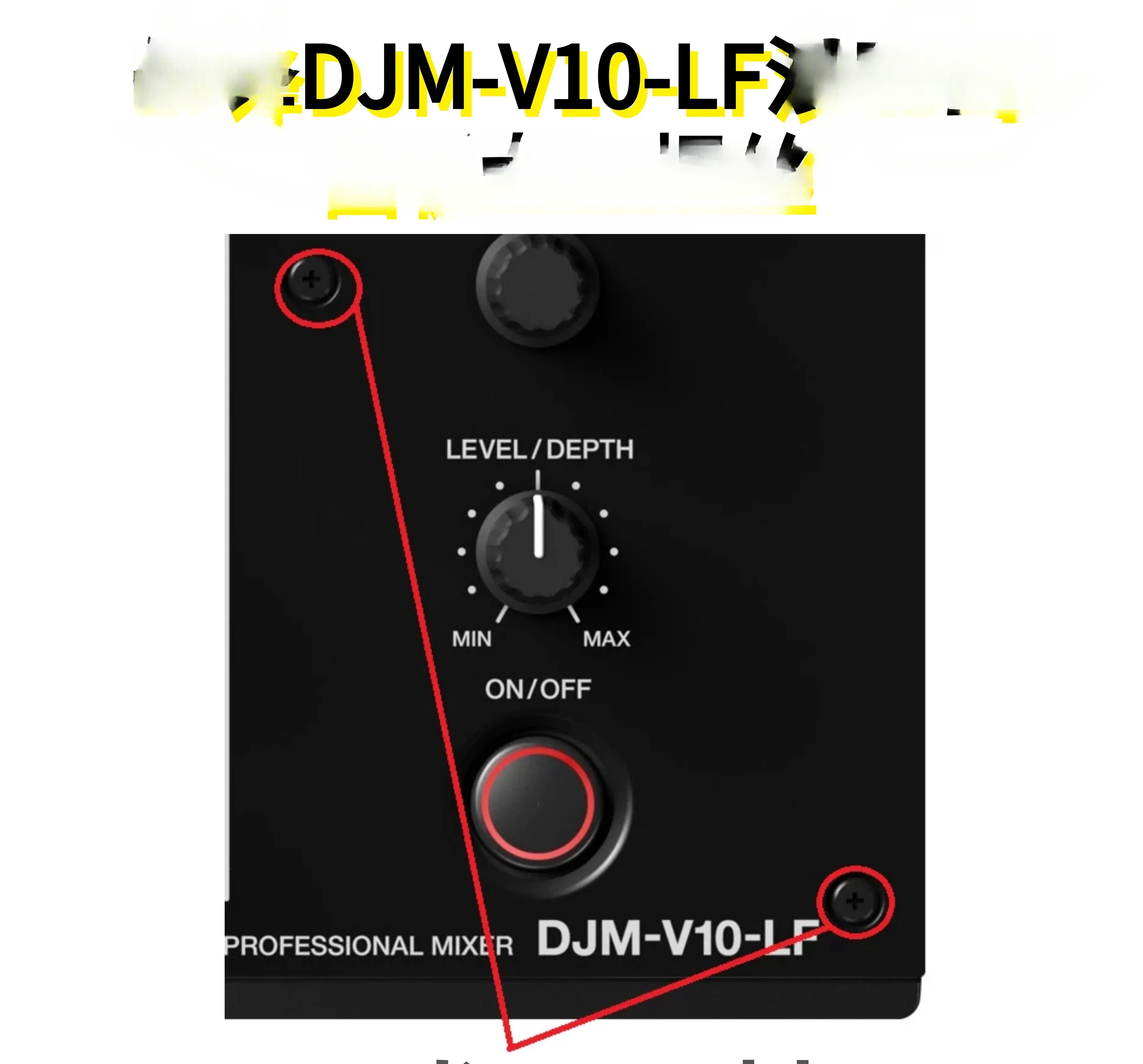 Vite Nera Adatta Per Pioneer Djm-V10-Lf Mixer Disc Player Panel On Pioneer