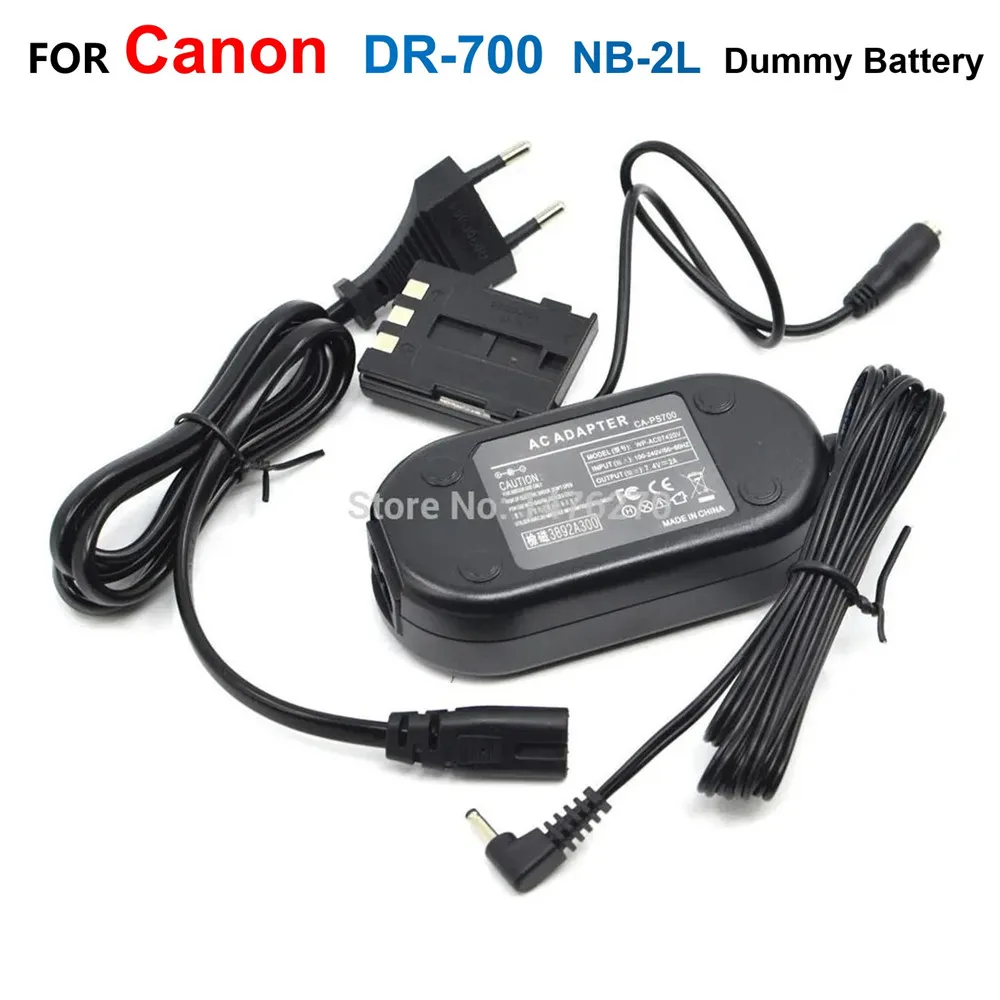 Dr-700 Dc Accoppiatore Nb-2L Nb2L Batteria Fittizia + Ack-700 Alimentatore Ca Per Canon G7 G9 S30 S40 S50 S60 S70 S80 Eos 350D 400D