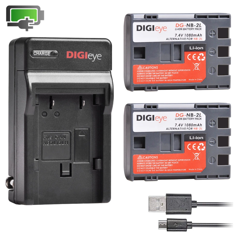 Nb-2Lh Nb2L Batteria + Kit Caricabatterie Per Canon Powershot G7 G9 S30 S50 S60 S70 S80 Eos 400D 350D Rebel Xti Xt