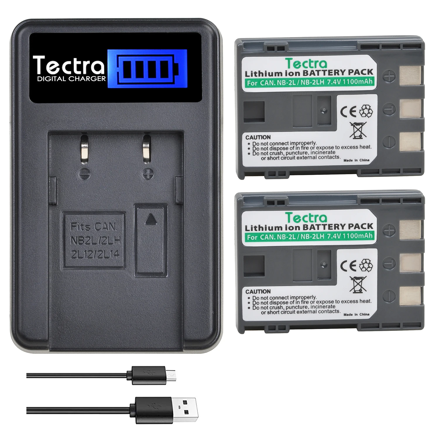 Nb-2L Nb-2Lh Batteria + Caricabatterie Usb Lcd Per Canon Eos 400D S80 S70 S50 S60 350D G7 G9 Rebel Xt Xti