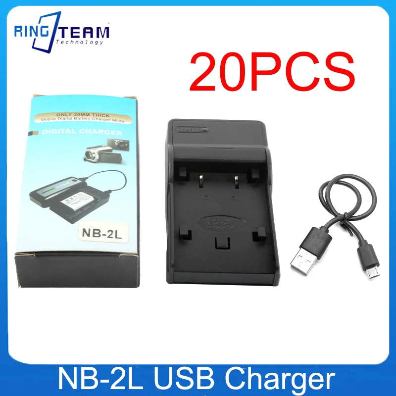 20 Pz/Lotto Nb-2Lh Nb2L Nb-2L Caricatore Usb Per Canon Eos 350D 400D Md265 Mv960 Powershot G9 S70 S80 Zr950 Zr960 Hg10 Hv40 Batteria