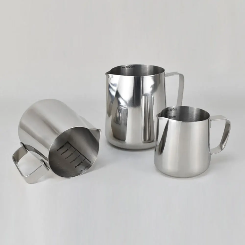 Caffè Pull Tazza Di Fiori Montalatte Pentole Brocca Brocca Barattolo Acciaio Inossidabile Espresso Barista Craft Latte Cappuccino Maker A Punta