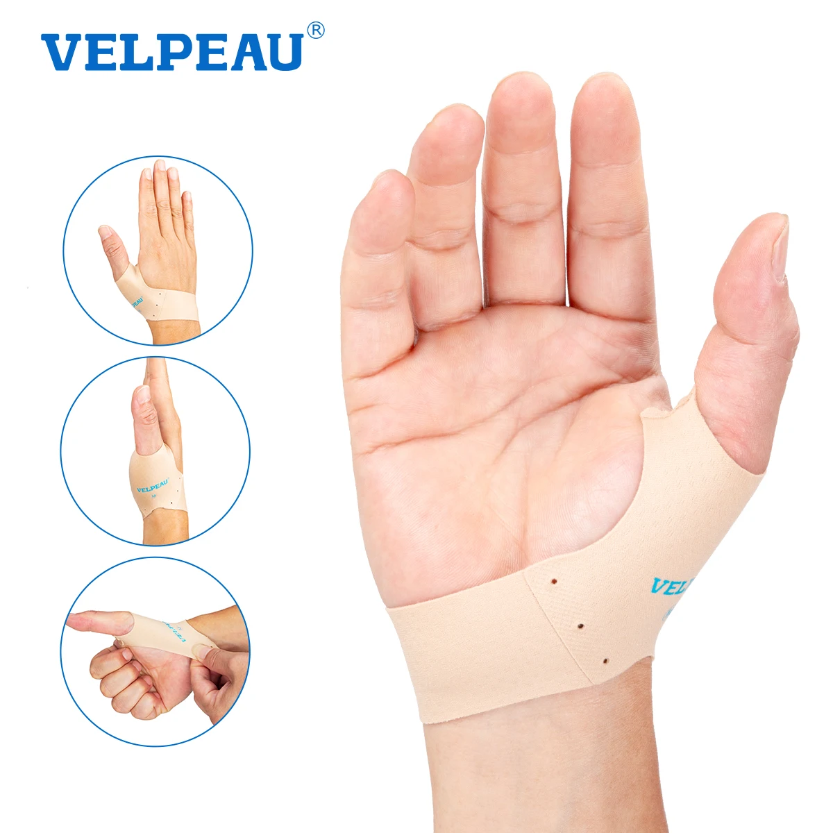 Velpeau Manicotto Elastico Per Il Pollice Per Alleviare Il Dolore Alla Tenosignovite E Isolare La Fodera Per Il Pollice Della Pelle Skin-Friendly E Tr