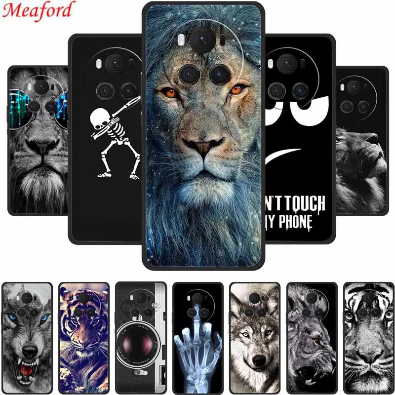 Per Honor Magic6 Pro Custodia Per Telefono Cover Lion Wolf Tiger Custodia Morbida In Silicone Nero Per Honor Magic 6 Pro Custodie Magic6 Pro