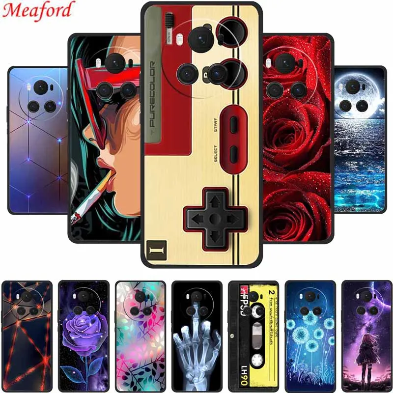Per Honor Magic6 Pro Cover Posteriore Custodia Morbida In Silicone Nero Per Honor Magic 6 Pro Custodia Magic6 6Pro Funda Para Antiurto