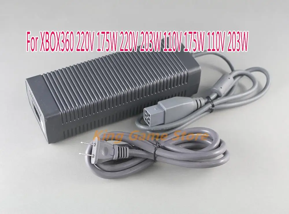 Caricabatterie Adattatore Di Alimentazione Ca 1Pc Spina Ue/Usa 110V E 175W 110V E 203W 220V E 175W Per Xbox 360 Alimentatore Grasso Per Xbox 360 Grass
