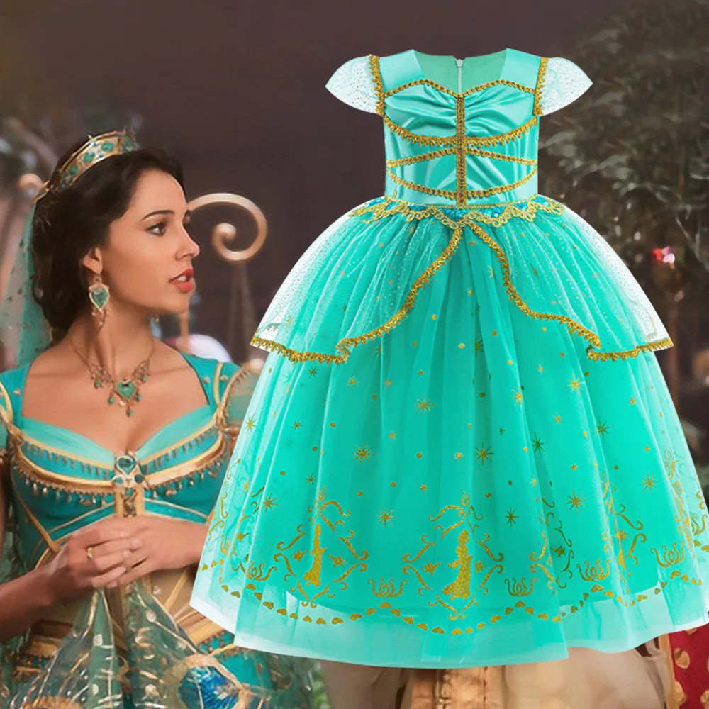 Aladin And The Magic Lamp Costume Cosplay Girl Princess Jasmine Fancy Dress Halloween Carnival Birthday Party Clothing