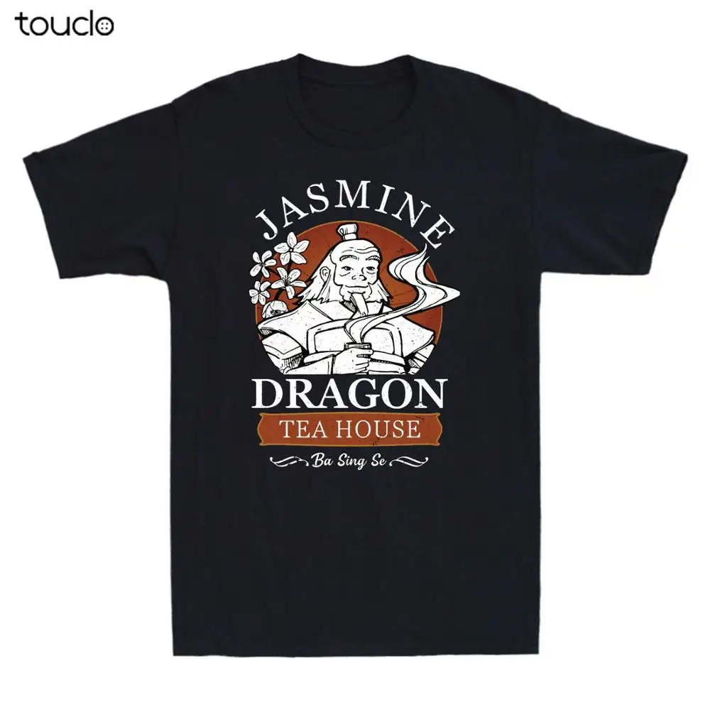 Jasmine Dragon Tea House Ba Sing Se Uncle Iroh Vintage Men T-Shirt Cotton Black