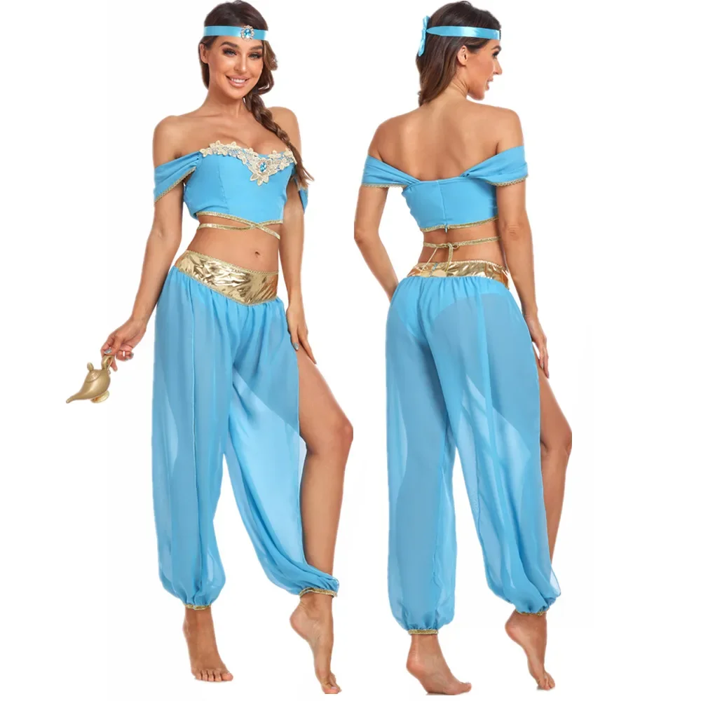 Halloween Aladin E The Magic Lamp Adult Princess Jasmine Cosplay Costume Carnival Party Fancy Dress