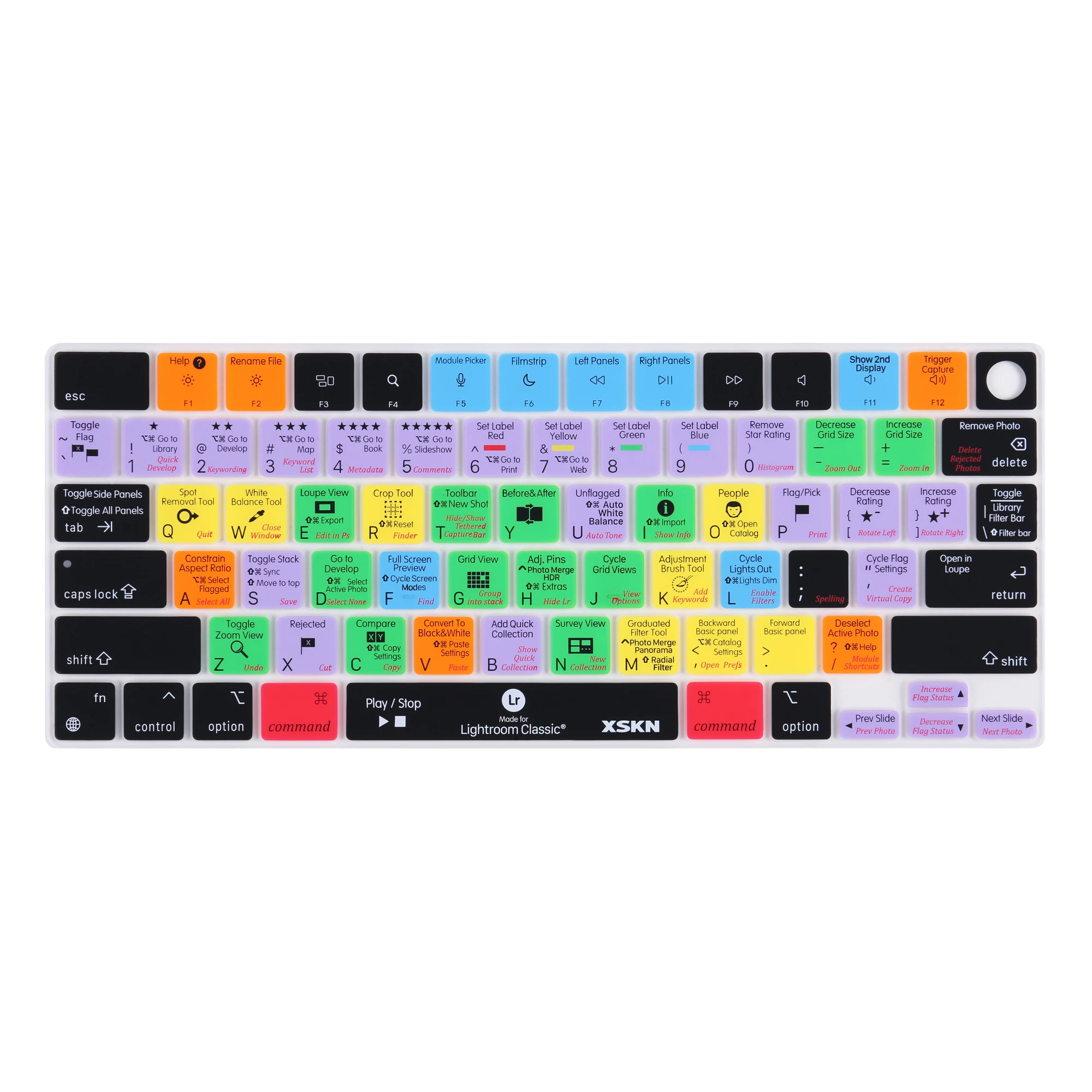 Xskn Lightroom Classic Scelta Rapida Tastiera In Silicone Cover Skin Per Macbook Pro 14.2 A2442 A2779 Macbook Pro 16.2 A2485 A2780 M1 M2