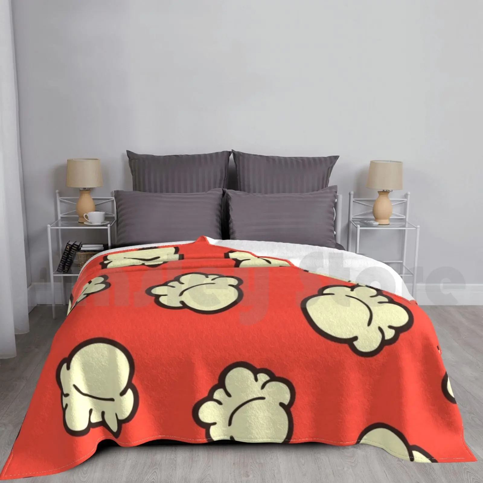 Coperta Con Motivo A Popcorn Super Soft Warm Light Sottile Modello Di Popcorn Pop Corn Snack Snack Food Foody Foodie