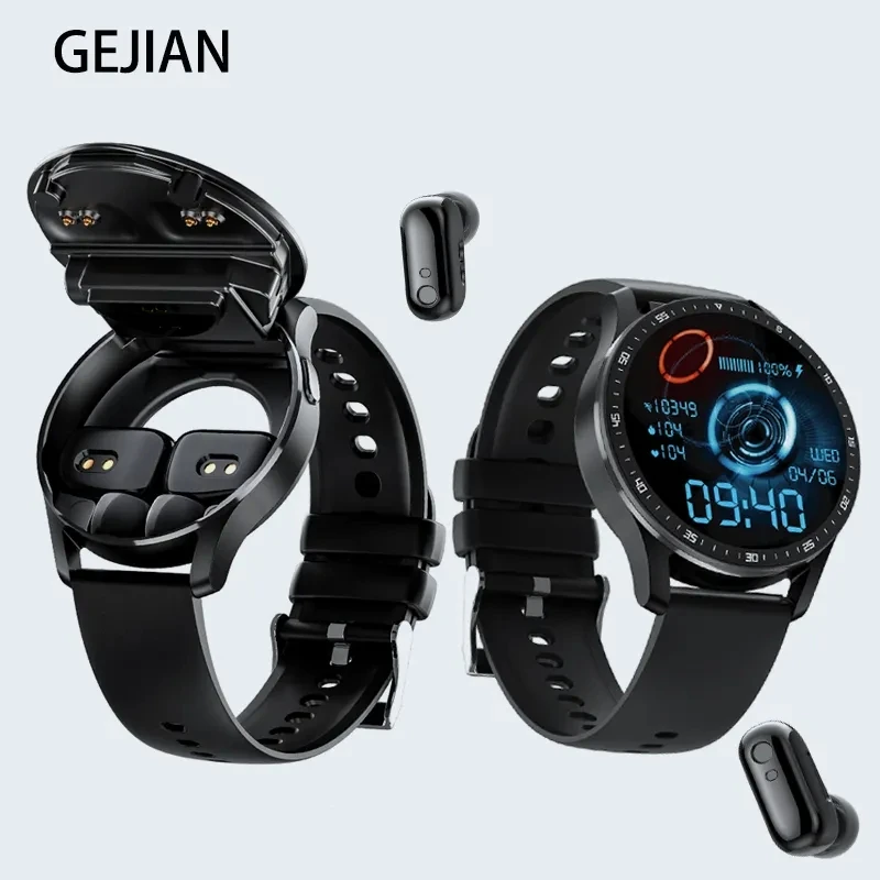Gejian X7 Headset Smart Watch Tws Tws Two In One Wireless Bluetooth Dual Headset Call Health Blood Pressure Sport Fitness Smartwatch