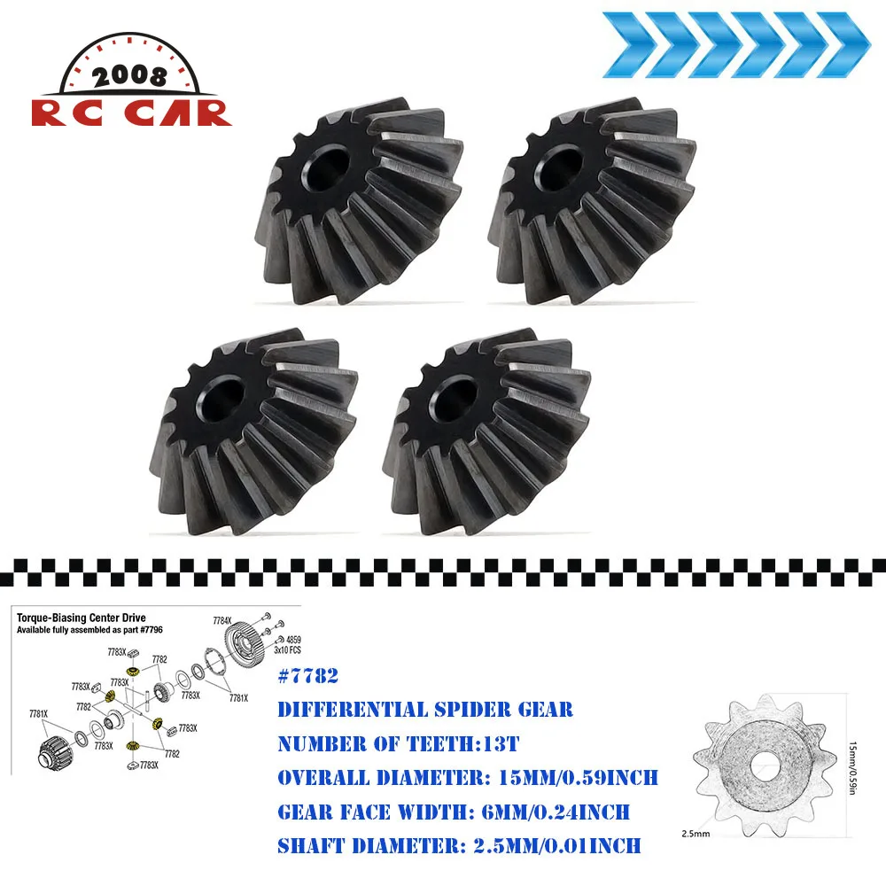 Sostituire #7782 13T Harden Steel Differenziale Spider Gear Per Rc Car 1/5 Traxxas X-Maxx Xmaxx 6S 8S 1/6 Xrt 8S Accessori