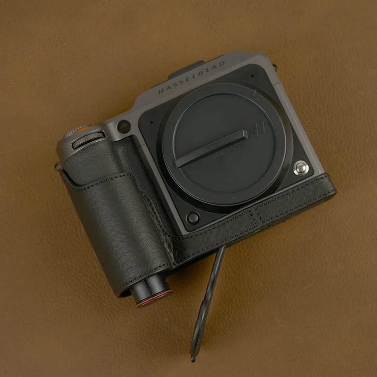 Per Hasselblad X1D X1D Ii 50C Fotocamera Borsa In Vera Pelle Di Vacchetta Corpo Mezza Custodia In Vera Pelle