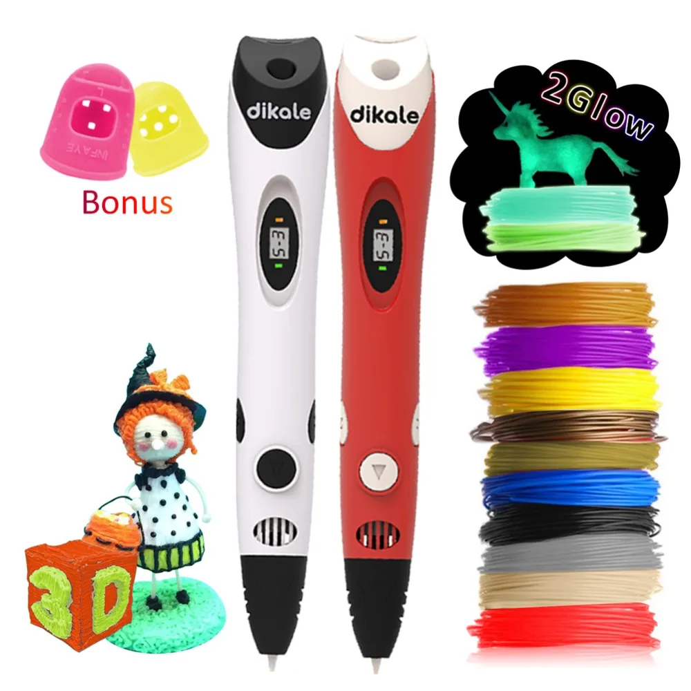 Dikale 3D Disegno A Penna 7Th Generation 3D Stampante Penna Matita Stencil 3D Stift Drucker Ebook Ricarica Pla Filamento Bambino Adulto Regalo Fai Da 
