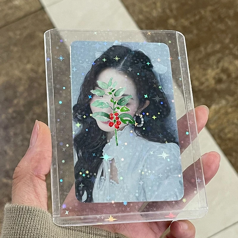 10Pcs Star Love Heart Kpop Photocard Toploader Photo Card Sleeves Idol Photo Card Custodia Protettiva