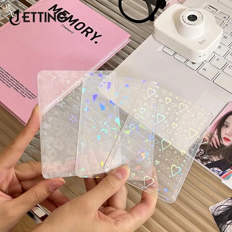 10Pcs Star Love Heart Kpop Photocard Toploader Photo Card Sleeves Idol Photo Card Custodia Protettiva