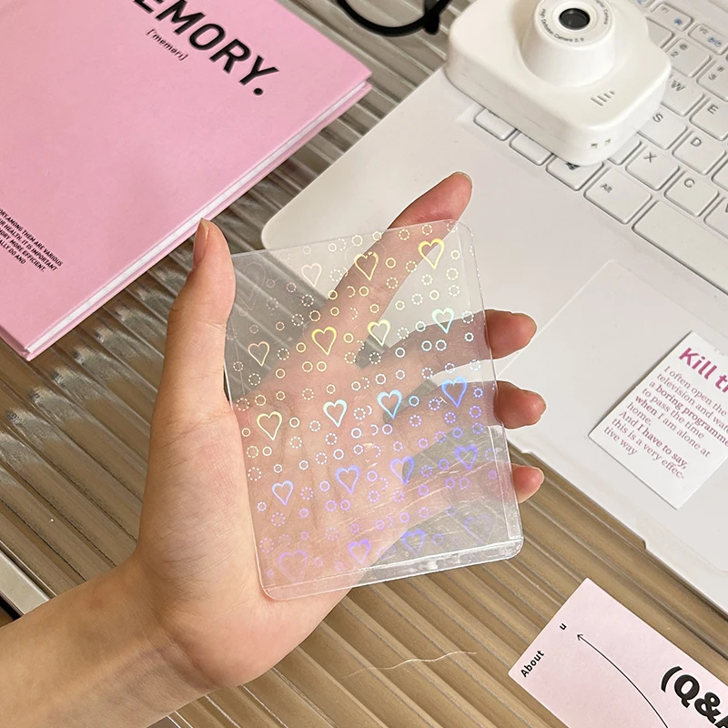 10Pcs Star Love Heart Kpop Photocard Toploader Photo Card Sleeves Idol Photo Card Custodia Protettiva