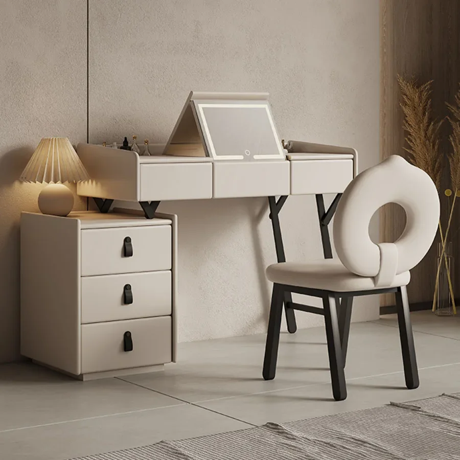 Led Mirror Vanity Table Decor Flip Top Design Espositore Coreano Portatile Comò A Prezzi Accessibili Illuminazione Kommode Room Furniture