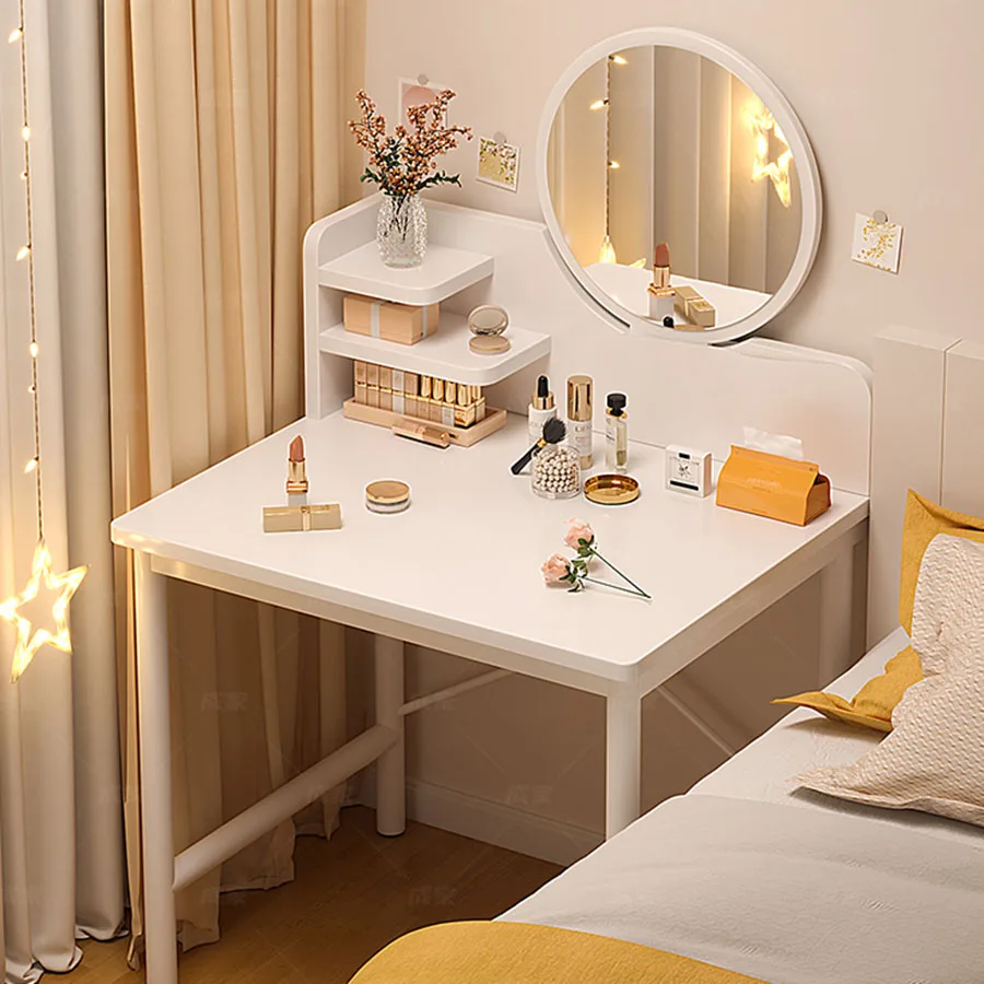 Ultra Small Vanity Table Mirror Lighting Led Lights Comodino Night Stand Mini Comò Portatili Economici Kommode Home Furniture