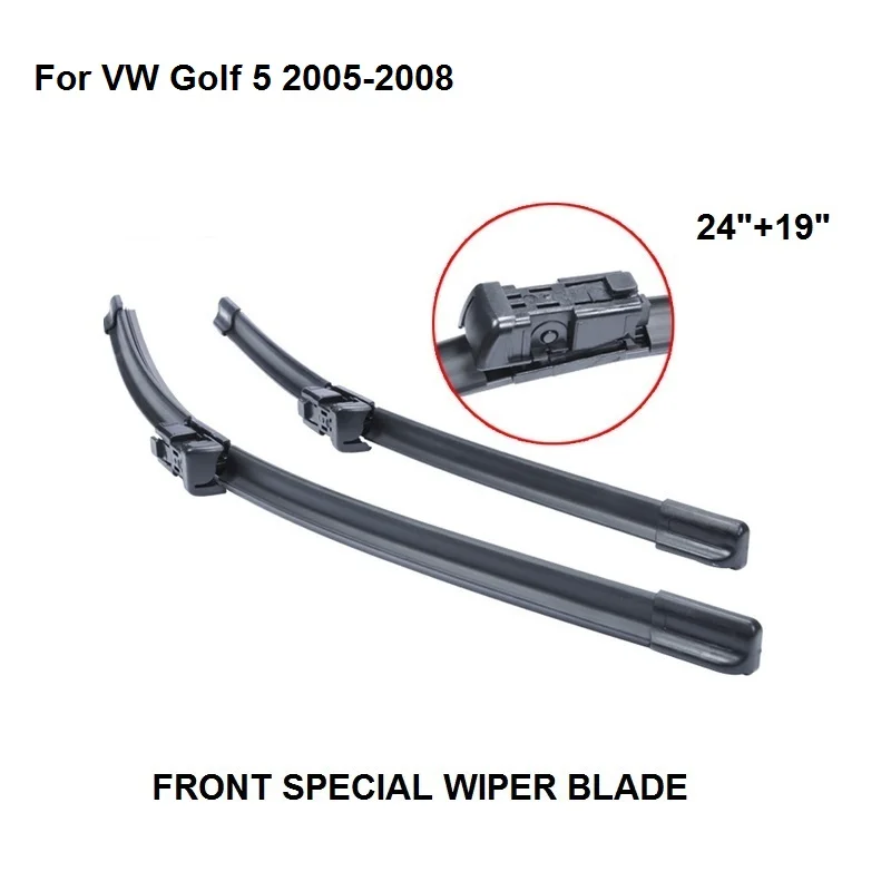 Tergicristalli Lama Per Volkswagen Vw Golf 5 2005-2008 24 '' + 19 '' Auto Accessori Auto Di Gomma Prezzi Tergicristallo