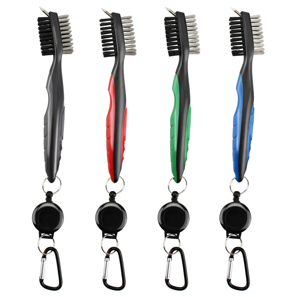 Golf Club Brush Golf Groove Spazzola Di Pulizia 2 Sided Golf Putter Wedge Sfera Groove Cleaner Kit Di Pulizia Strumento Gof Accessori