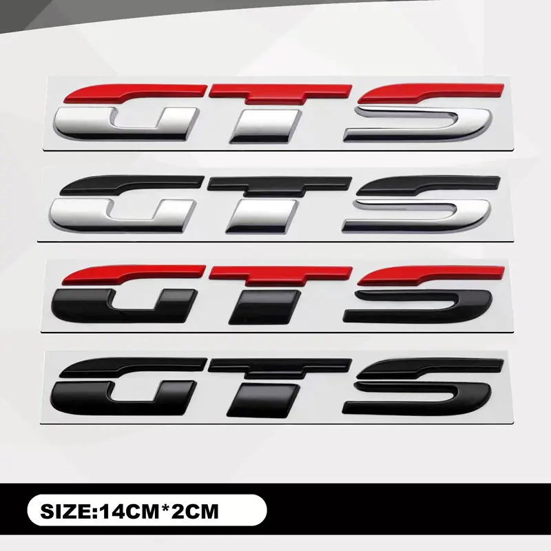 3D Metal Car Tail Badge Sticker Fender Side Gts Sports Decal Per Volkswagen Polo Golf Scirocco Virtus Taos Porsch Cayenne Macan