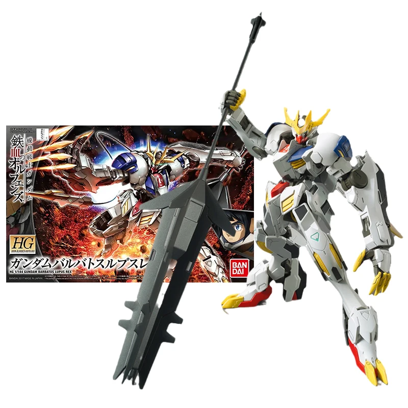Bandai Genuine Gundam Model Kit Anime Figure Hg 1/144 Barbatos Lupus Rex Collection Gunpla Anime Action Figure Giocattoli Per Bambini