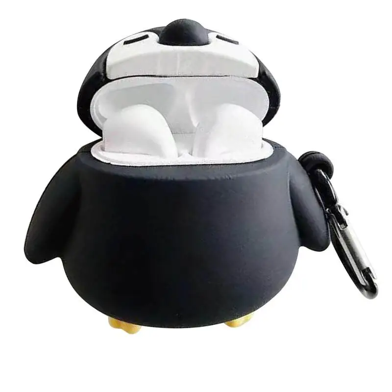 Custodia Protettiva Per Auricolari In Silicone A Forma Di Pinguino Blue-Tooth Per Air-Pods 1 Air-Pods 2 Air-Pods 3 Accessori Per Auricolari