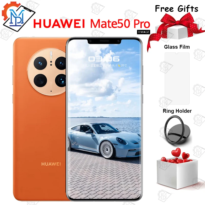 Telefono Cellulare Originale Huawei Mate 50 Pro 4G 6.74 Pollici 256Gb/512Gb Snapdragon 8 + Gen 1 Harmonyos 3.0 Smartphone Nfc