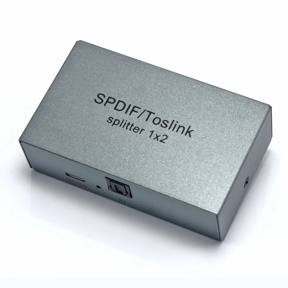 Splitter Audio Digitale Ottico 1X2 Spdif Toslink 1 In 2 Out Toslink Supporto Splitter Audio Lpcm 2.0 Per Ps4 Dvd Hdtv Stb Vhs Vcr