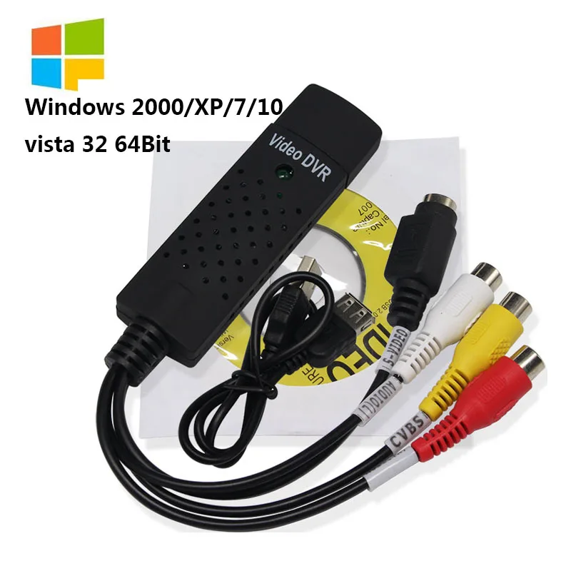 Easy Cap Usb 2.0 Easy Cap Video Tv Dvd Vhs Dvr Capture Card Cap Più Facile Supporto Per Dispositivo Di Acquisizione Video Usb Win10