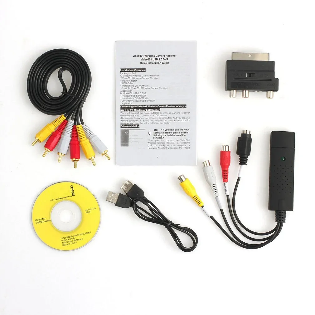 Convertitore Da Vhs Usb2.0 A Dvd Converti Video Analogico In Formato Digitale Audio Video Dvd Vhs Record Capture Card Adattatore Per Pc Di Qualità