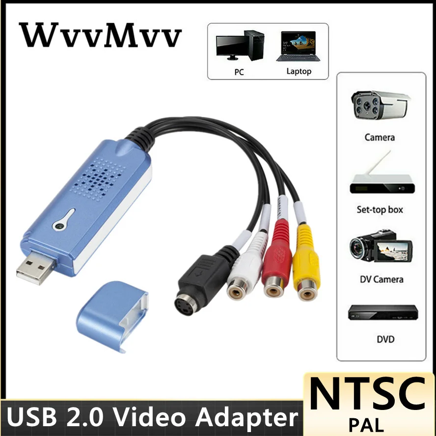 Convertitore Da Vhs A Digitale Convertitore Video Usb 2.0 Scheda Di Acquisizione Audio Vhs Box Vhs Vcr Tv A Convertitore Digitale Supporto Win 10/7/8