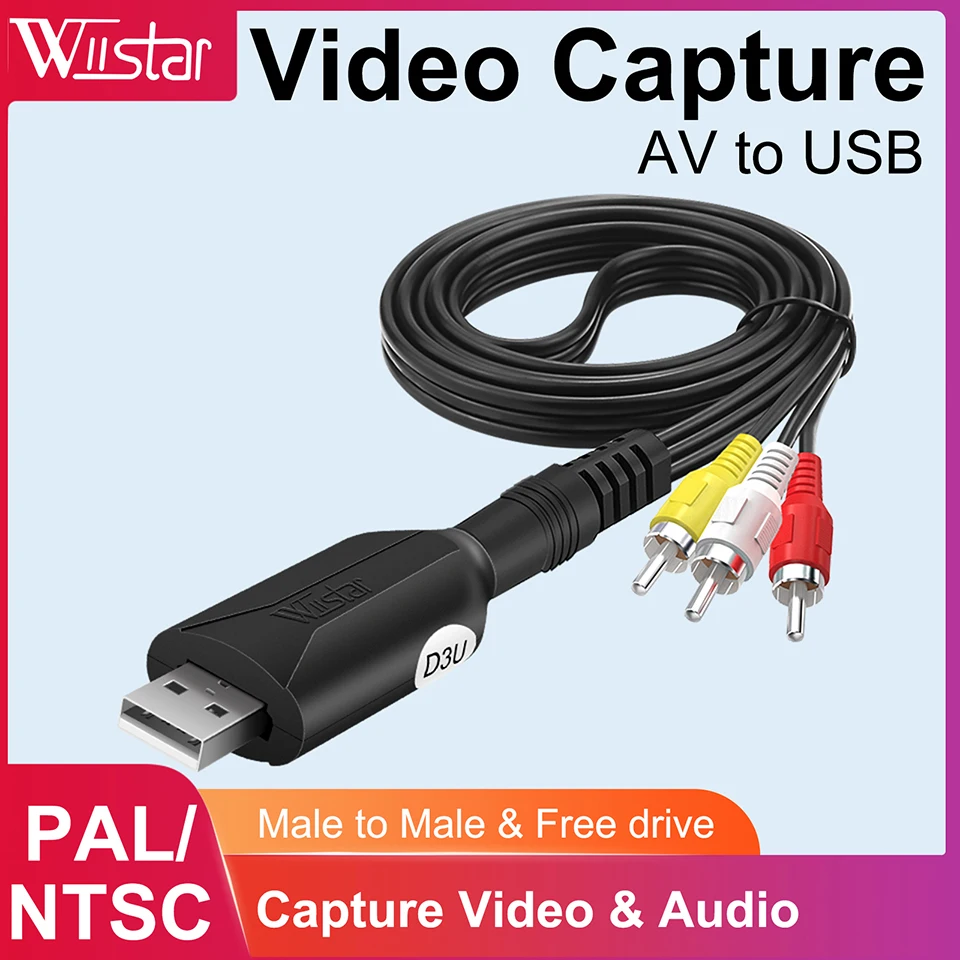 Il Convertitore Da Vhs A Digitale-Convertitore Audio/Video Usb 2.0, Scheda Di Acquisizione Video Vhs Box Vhs Videoregistratore Da Tv A Convertitore Di
