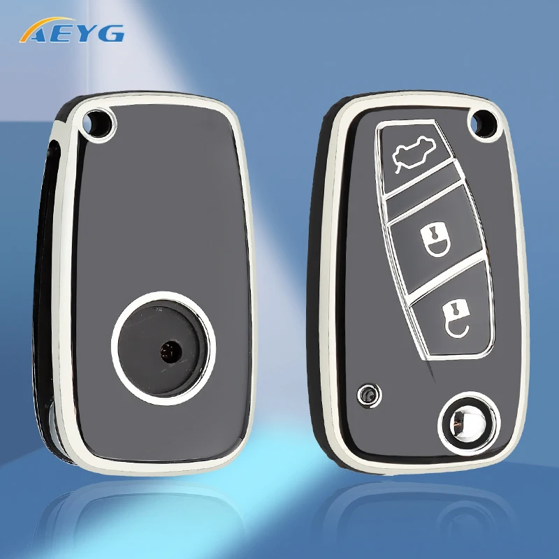 Tpu Car Flip Key Case Cover Shell Fob Bag Fob Fiat 500 Panda Stilo Ducato Punto Doblo Bravo Protetto Shell Fob Accessori