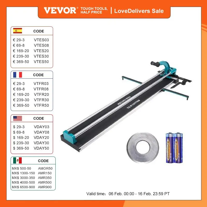 Vevor Tagliapiastrelle Manuale Posizionamento Laser Guide Singole Con Piedini Di Supporto Coltello A Pressione Professionale Per Il Taglio Di Porcella