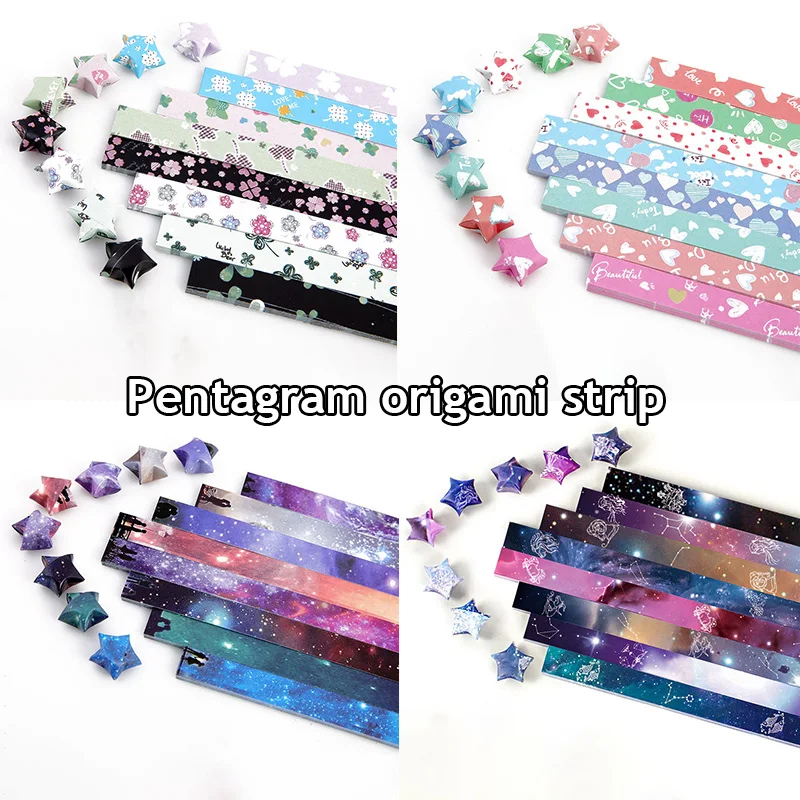 540 Fogli Colorati Origami Star S Strisce Di Carta Lucky Star Origami Decorazione Carta Pieghevole Per Bambini Arti Regalo Artigianale
