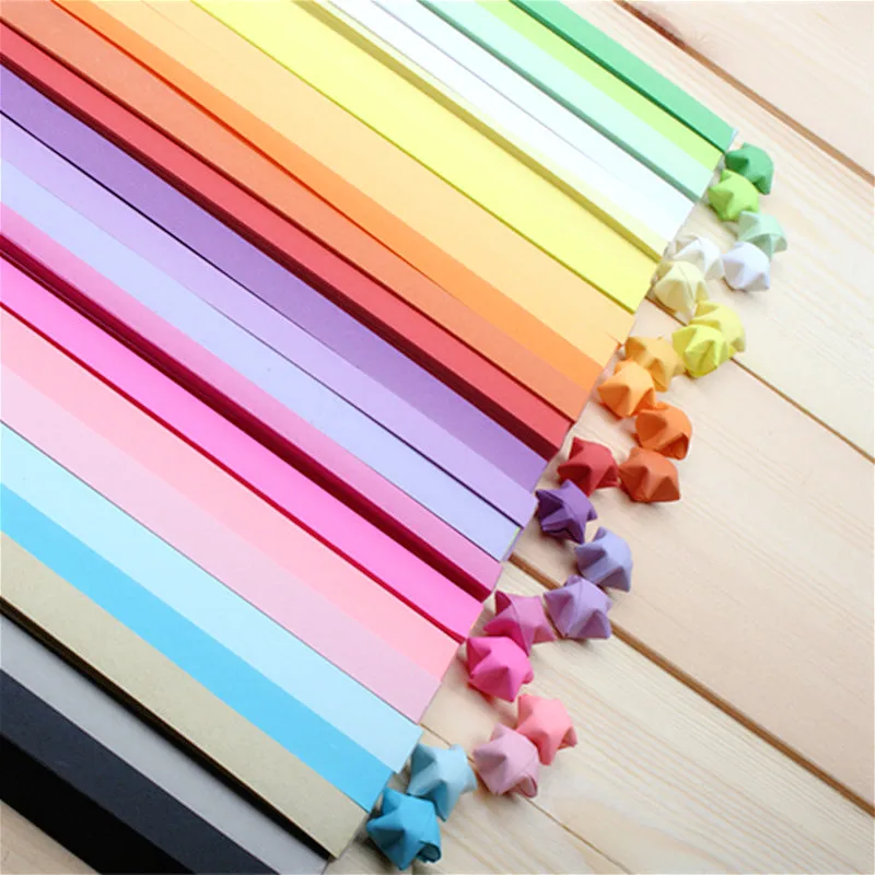 80Pcs 10 Set Di Miscelazione Di Colori Carte A Stella Strisce Di Carta Origami Stella Fortunata Carta Artigianale Di Carta Orgami Fatta A Mano Fai-Da-