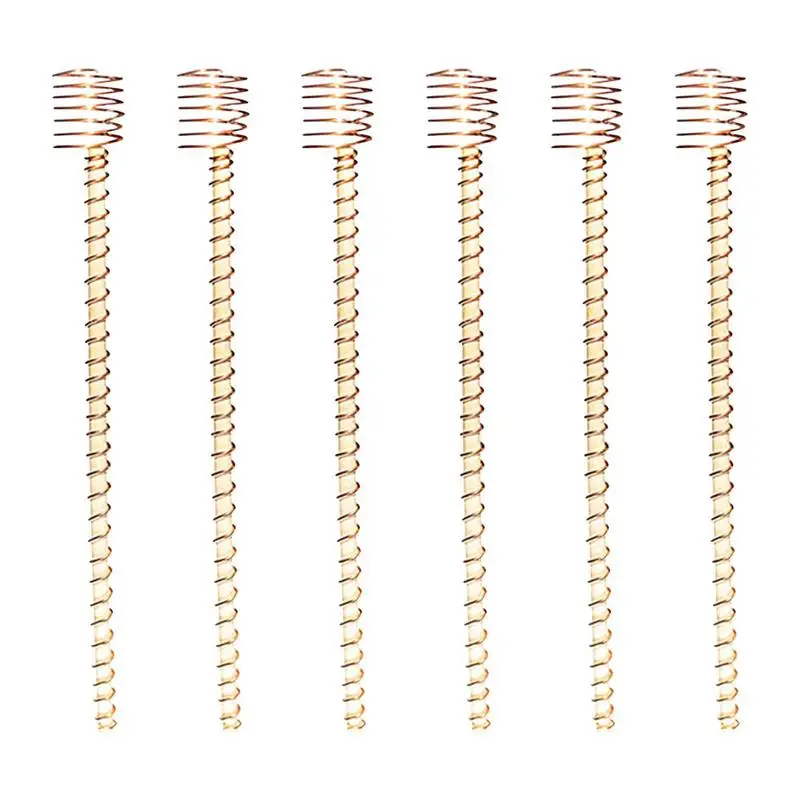 6Pcs Plant Stakes Electroculture Legno Green Plant Support Picks Flower Stand Sticks Filo Di Rame Per Gabbie Per Piante Da Giardino