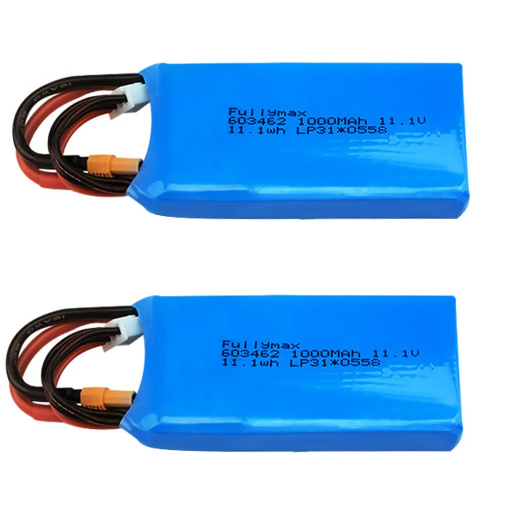 2Pcs 11.1V 1000Mah Lipo Batteria Per Xk X450 Fpv Rc Drone Parti Di Ricambio Accessori Per 11.1V Sostituire Batterie Con Xt30 Spina Per X450